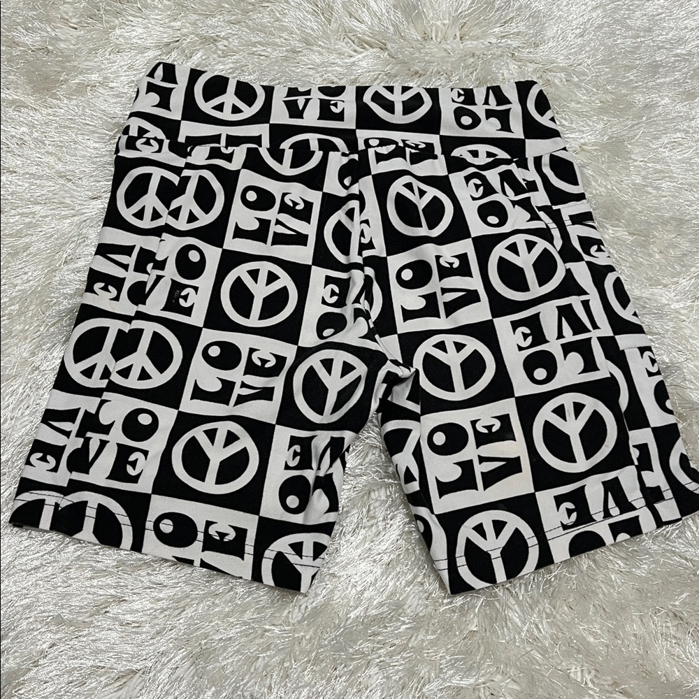 BUNDLE of 2 Print Brushed Fabric High Rise Stretchy Bike Shorts Small (3-5) - Picture 6 of 12